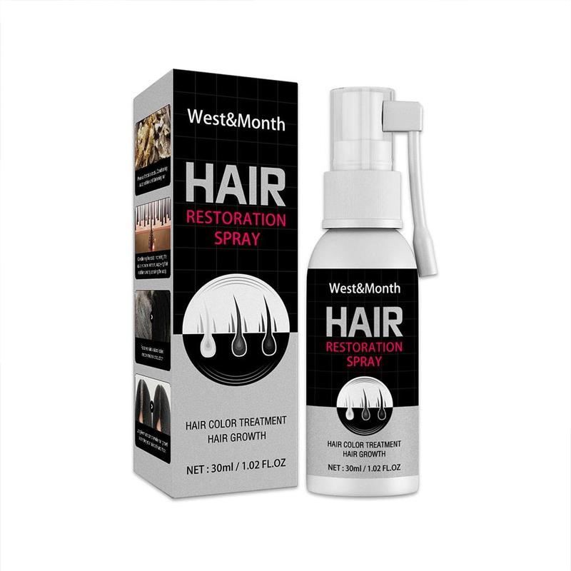 Gray-to-Black Hair Spray nourishes and repairs premature graying, turning hair black and preventing hair loss. Plant extracts help to darken and prevent gray hair.